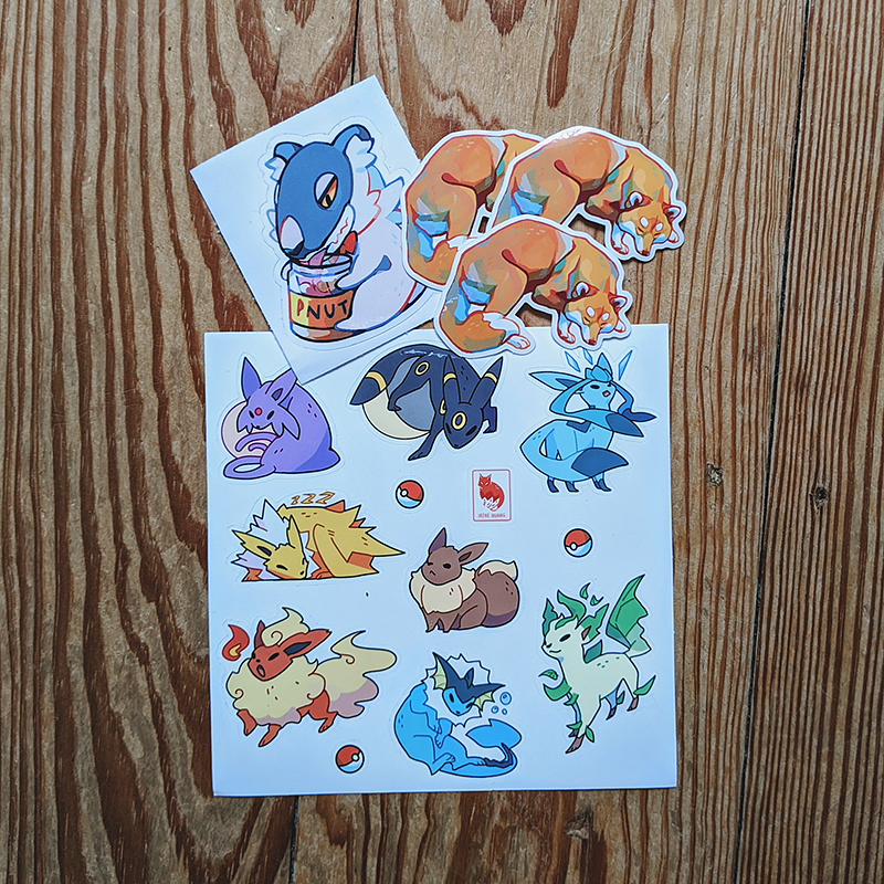 Pokémon Eeveelution Sticker Sheet 